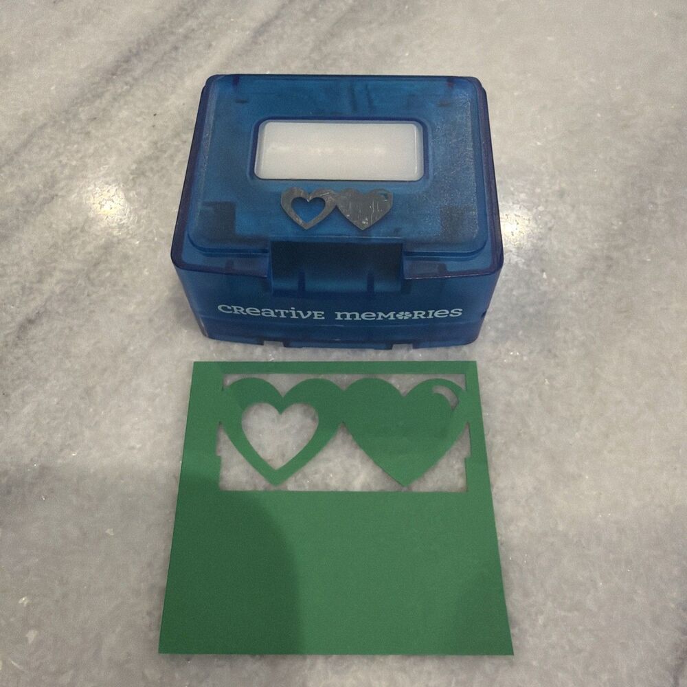 Creative Memories Double Heart Chain Border Maker Cartridge Punch Retired Rare